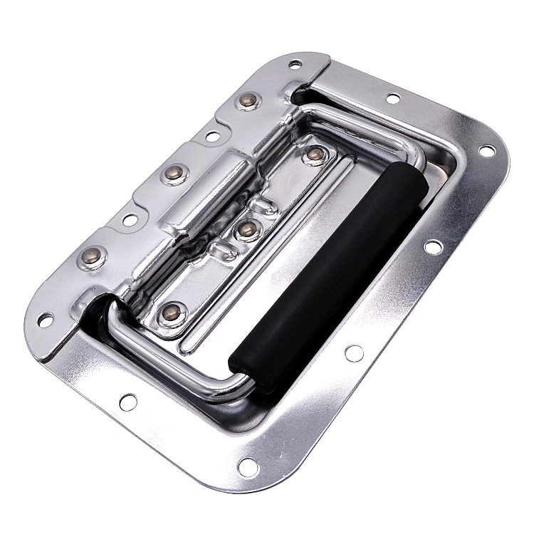 Flight Case Hardware Fitting Handle, Aluminum Case Spring Loaded Metal Handle, Tool Case Hardware Handle