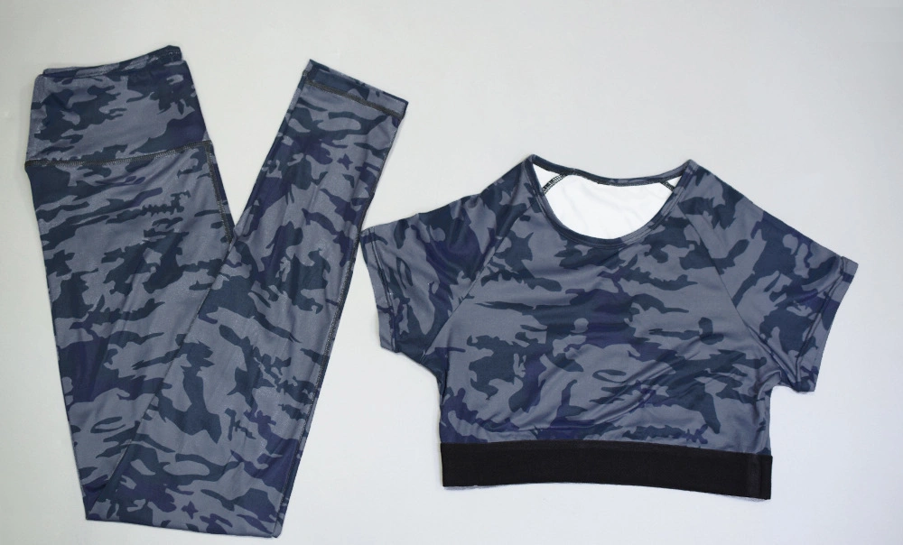 Gym Clothing Camouflage Sportswear Fitness Set Women Workout Camo Gym Set