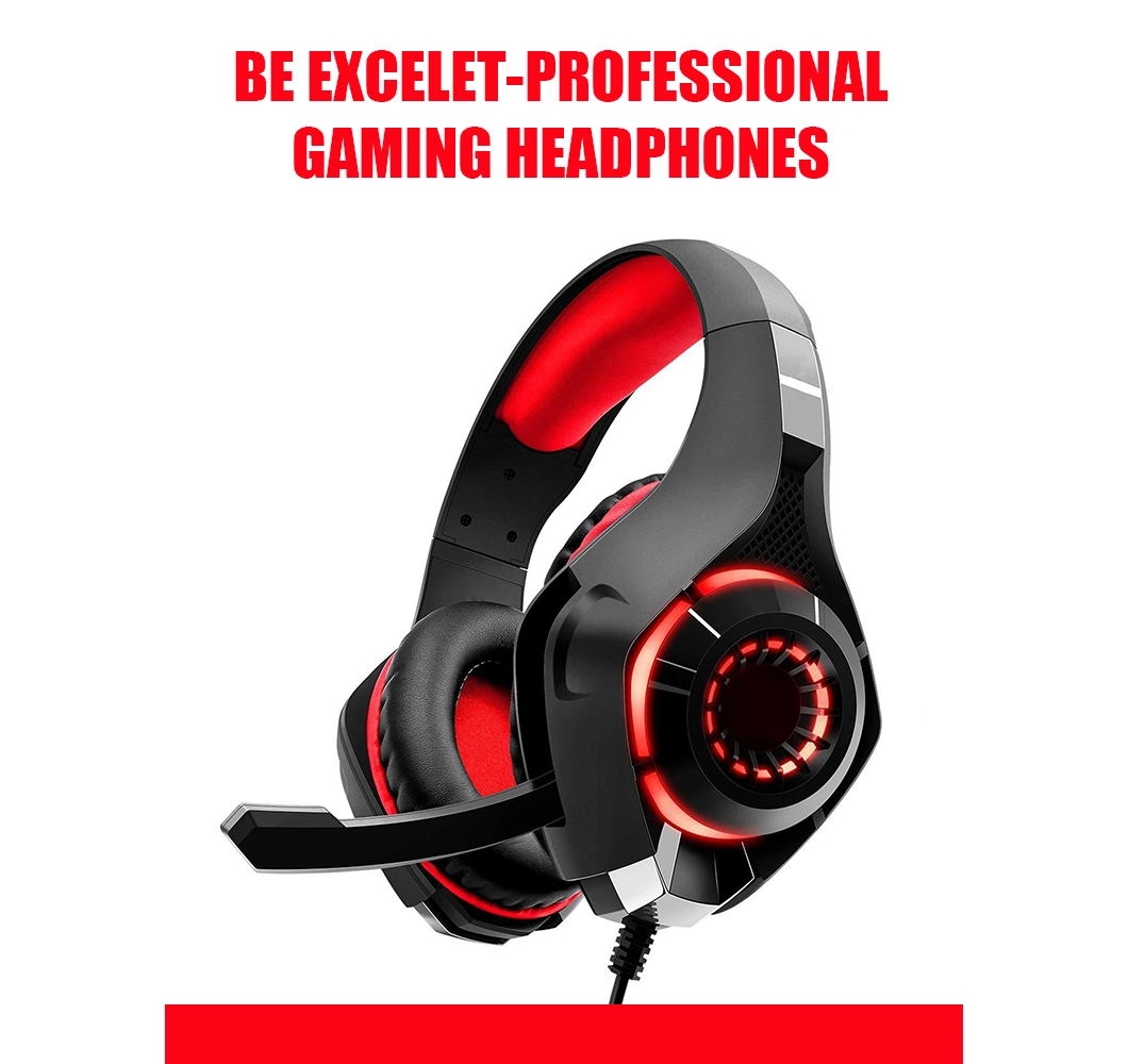 New Adjustable Light Weight Headphone Professional Pubg Gaming Headset for E-Sport Moving