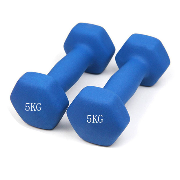 Free Weights 5kg Iron Dumbbell Set Chromed Baking Varnish Dumbbells Floating Black Painting Dumbbell