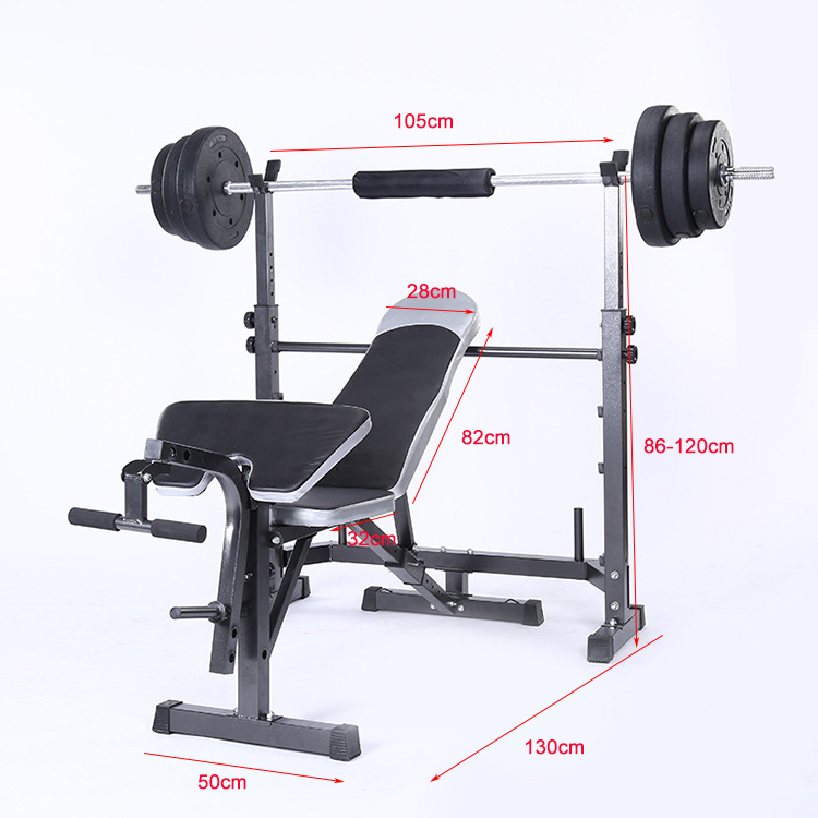 Fitness Bench Indoor Home Gym Equipment Weight Exercise Adjustable Strength Training