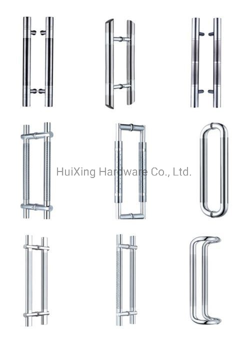 Stainless Steel Chrome Finish Square Type Shower Glass Door Handles