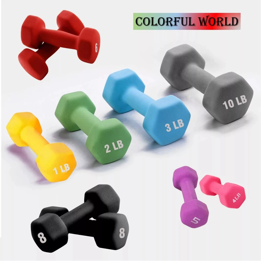 Cheap Wholesale Home Fitness Yoga 0.5kg 1kg 2 Kg 3kg Rubber Dumbbell for Women