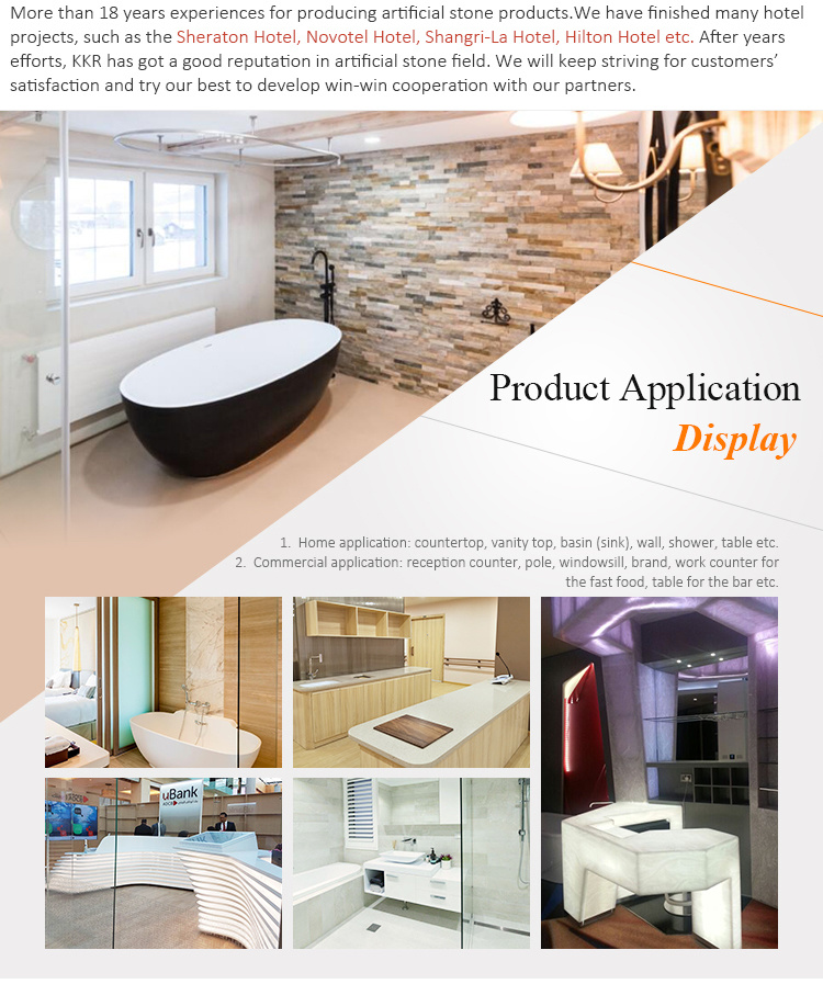 Solid Stone Bathtub Solid Surface Free Standing Bath