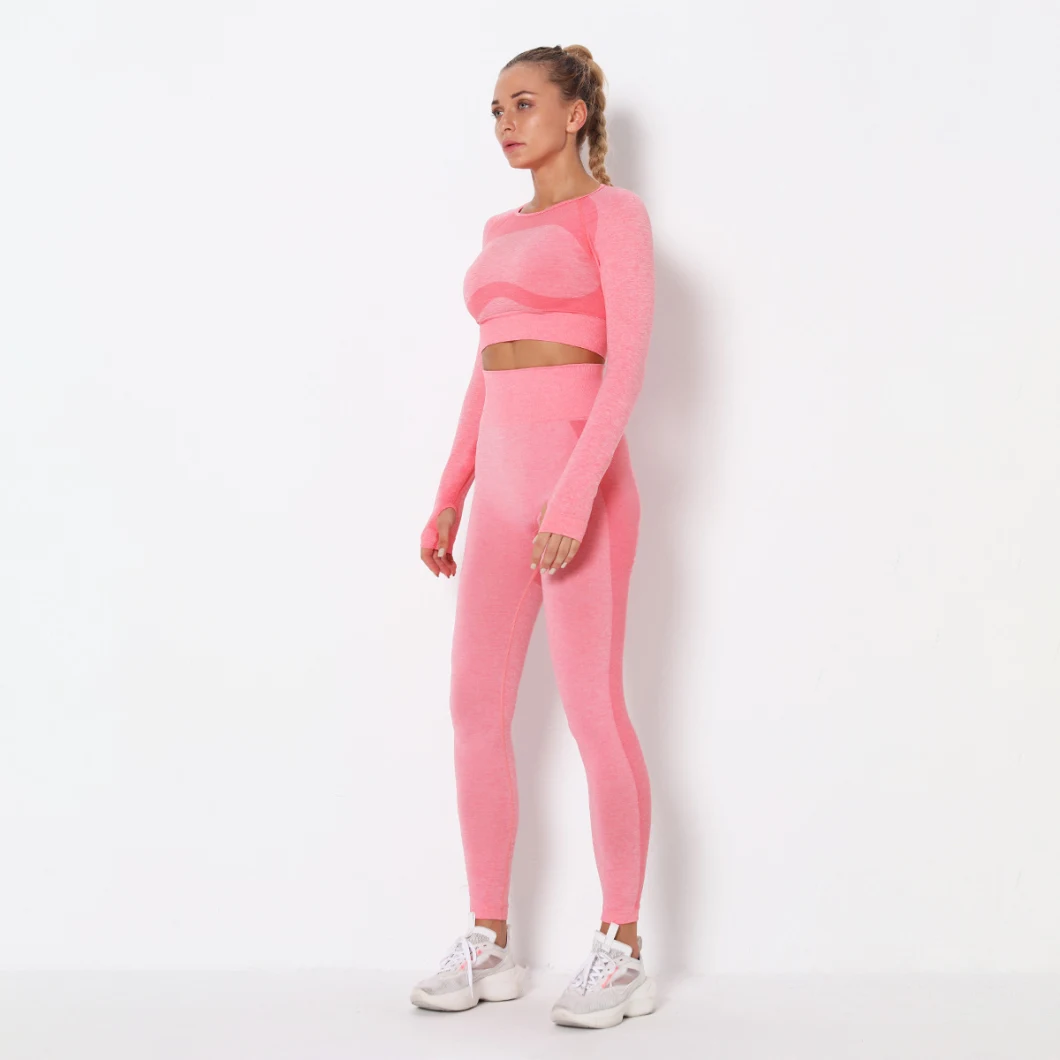 Women High Quality Gym Wear Yoga Wear Set Sports Wear Fitness Clothing Running Leggings Set