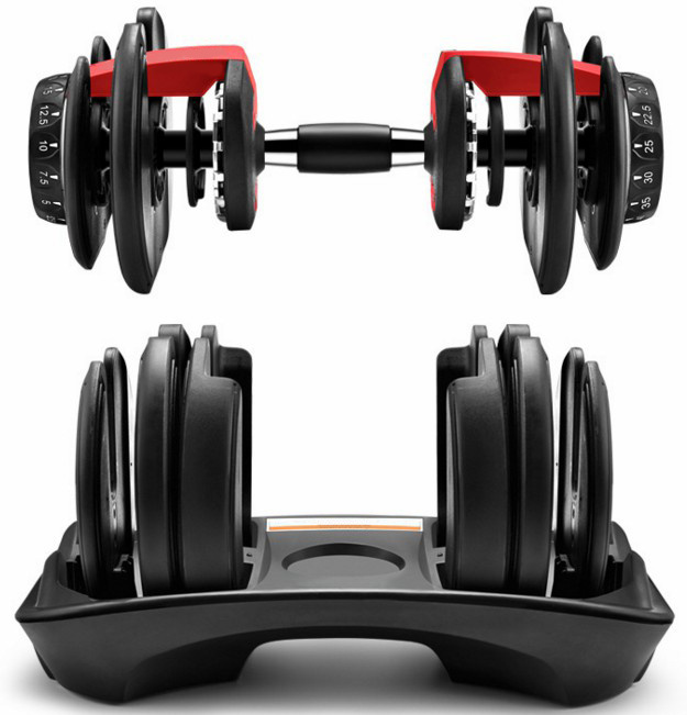 E-Fluence Hot Selling Adjustable Dumbbell Set 24kg Gym Equipment 40kg Dumbbell Weights