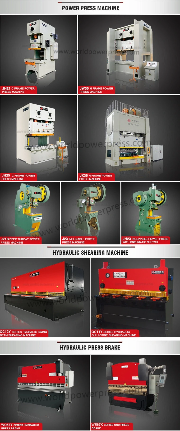 Eccentric Mechanical Stamping Punching Power Press Machine