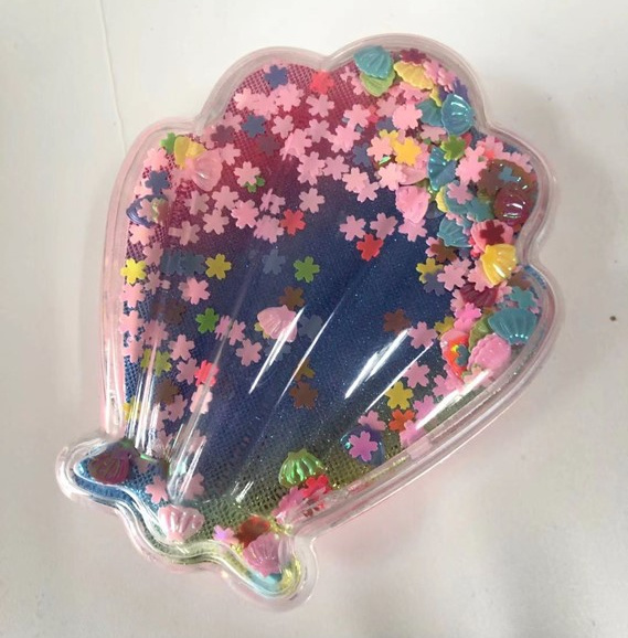 Cute Design Flowing Colorful Star Glitter Clamshell Detangler Hair Brushes