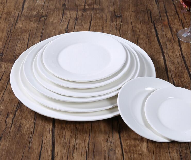 China Ceramic Plate Wholesale Restaurant White Round Dinner Plates Hotel Plates