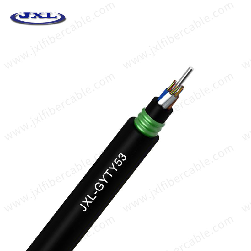 Whole Sale Single Mode Stranded Loose Tube Armored Optic Fiber Cable GYTY53