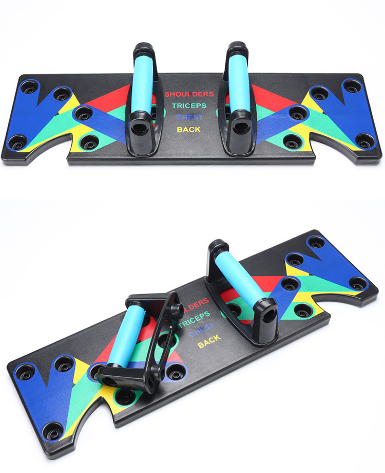 Custom Logo Printed Color-Coded Multi-Function Portable Push up Board Push up Training Board