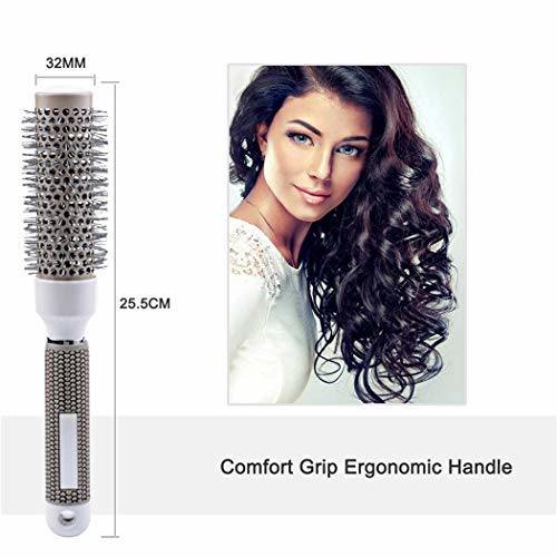 Round Thermal Brush Set, Professional Nano Ceramic & Ionic Barrel Hair Styling Blow Drying Curling Brush, 5 Different Sizes