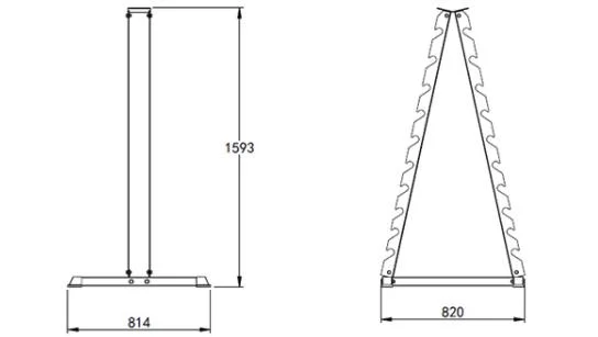 China Factory Directly Sale Dumbbell Stand Dumbbell Racks for Gym Power Training BK-3027