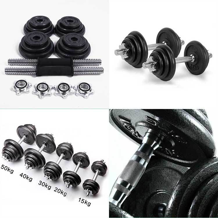 Black Iron Weight Plates Steel Dumbbells with Box