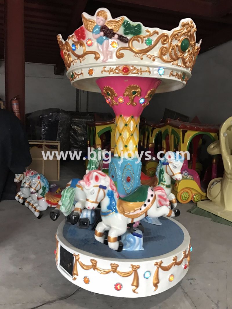 3 Seats Mini Carousel for Sale, Kiddie Mini Carousel Horse for Sale