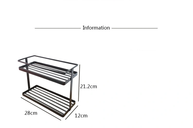 Multifunction Metal Kitchen Seasoning Rack Double - Layer Storage Rack