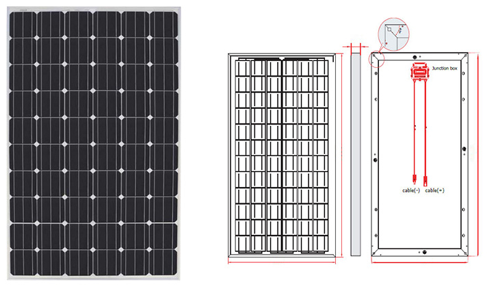 Gym 310-370W The Good Quality High Efficicency Mono Moudle Solar Power System Solar Street Light Solar Panel