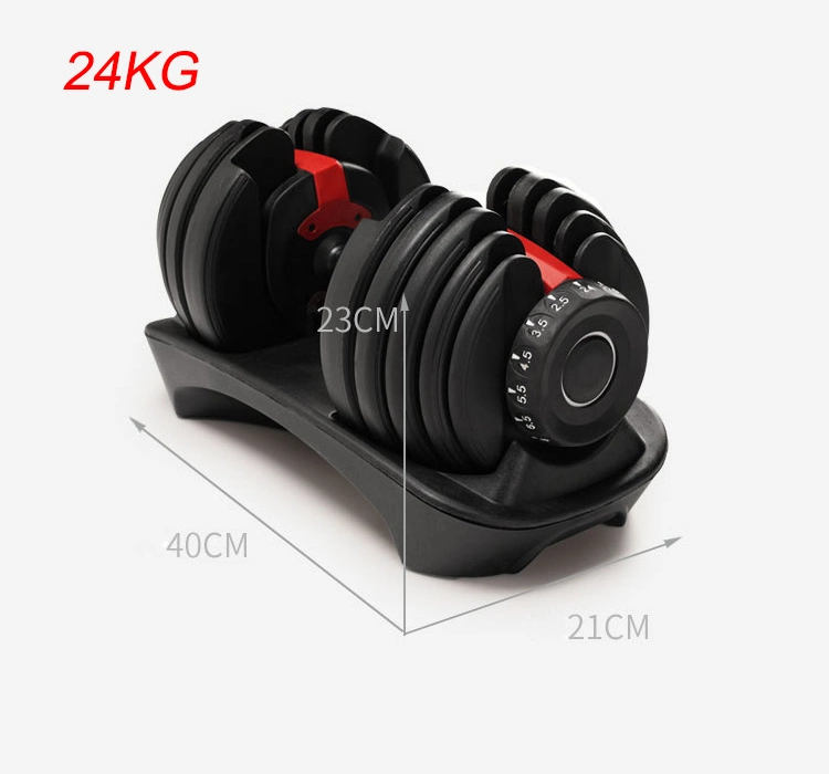 in Stock Adjustable Dumbbell 24kg 52.5lbs 40kg 90lbs Multi-Function Dumbbells Set & Rack