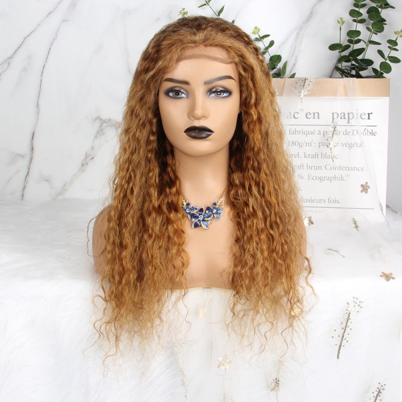 Brazilian 13X4 Lace Front Human Hair Wigs Pre Plucked with Baby Hair Deep Wave 150% Short Water Curly Bob Wigs for Women