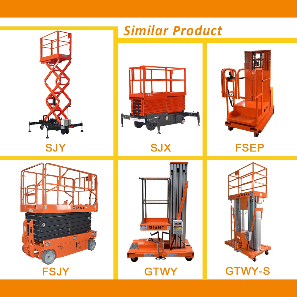 Fully Electric Self Propelled Work Platform Aerial Lift Platform Hydraulic Scissor Lift Handle Control (SJX)