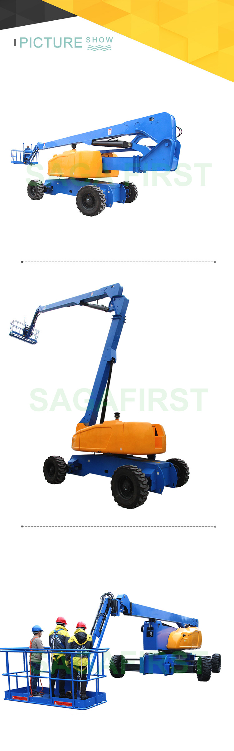 Mini 10~56m Lifting Equipment Working Lift Boom Lifting Platform