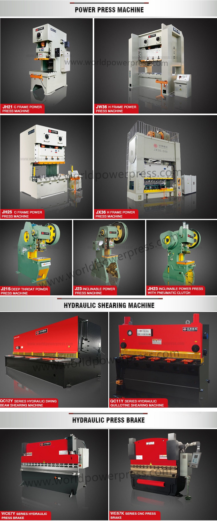 Eccentric Mechanical Stamping Punching Power Press Machine