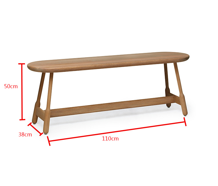 Modern Style Soild Wood Furniture Restaurant Long Benches Chair