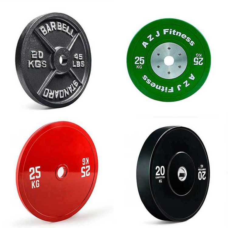 Weight Lifting Colour Rubber Bumper Weight Plates for Bodybuilding