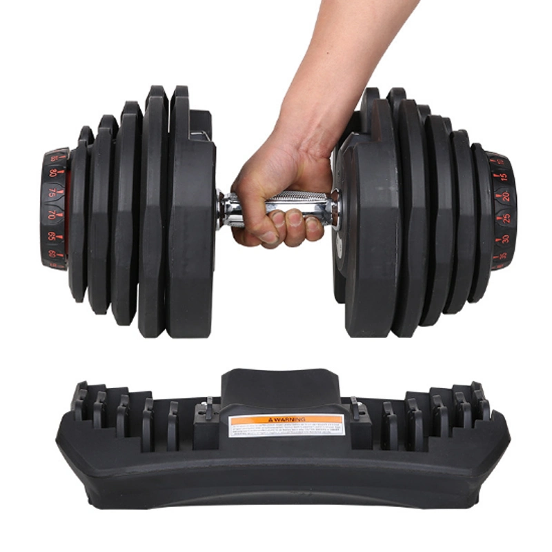 Gym Fitness Equipment Automatic 24kg/52.5lb Adjustable Dumbbell Set