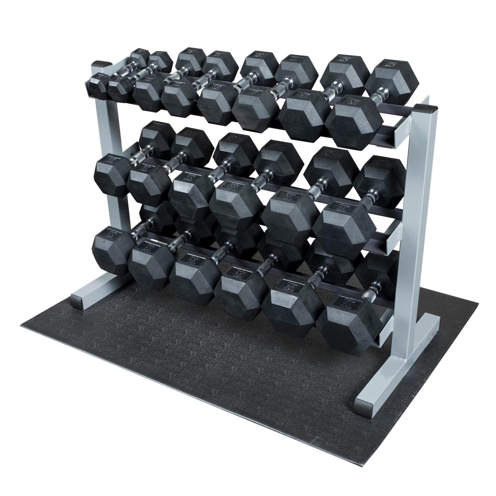 Gym Used Factory Supplied Cheap Rubber Hex Dumbbell