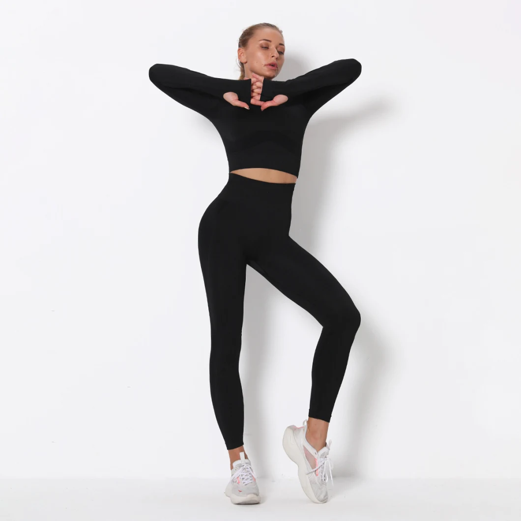 Women High Quality Gym Wear Yoga Wear Set Sports Wear Fitness Clothing Running Leggings Set