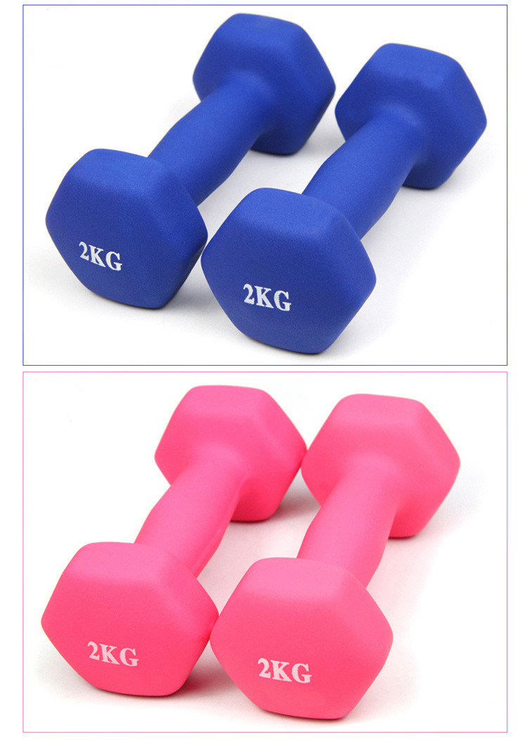 Polyurethane Colorful Pink Ladies Yoga Dumbbell Mancuernas Rusas De Caucho Vinil Small Soft Hand Vinyl Girly Dumbell Neoprene