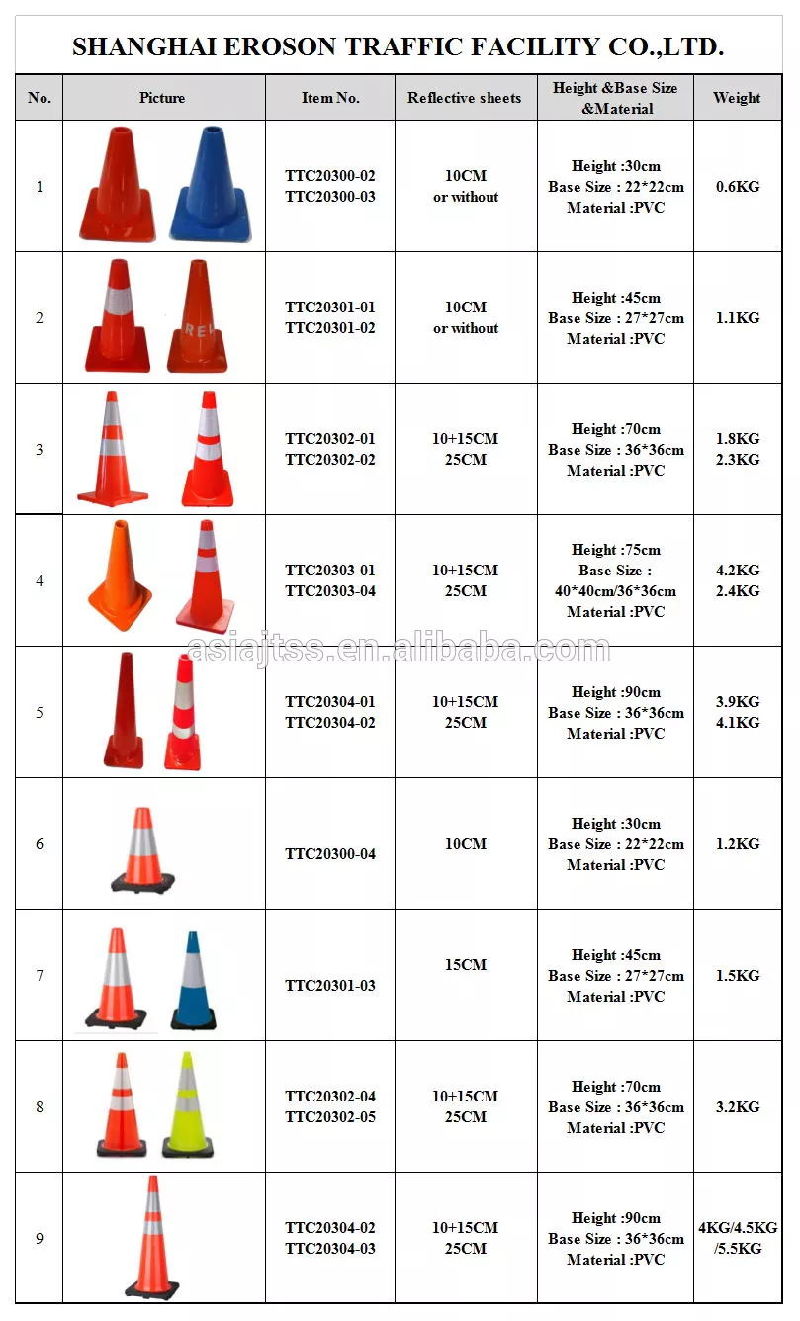 PVC Soft Orange Retractable Collapsible Foldable Traffic Safety Cones