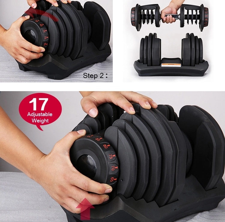 2021 Hot New Dumbbell Strength Training Muscle Training Adjustable Dumbbell Free Weights Fitness Dumbbells