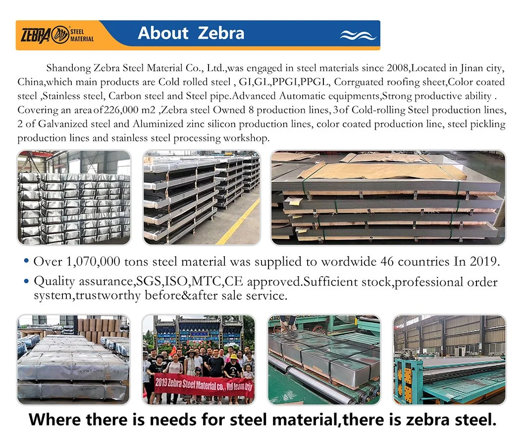 Zinc Coated Iron Steel, Cold Rolled/Hot Dipped Galvanized Steel Sheet and Plates