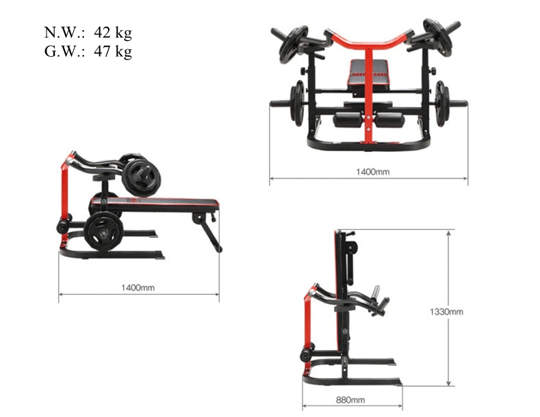 Multi-Function Strength Training Lifting Press Barbell Fitness Equipment Model Weight Bench