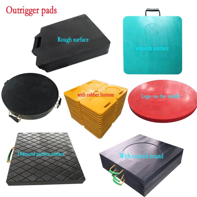 Impact Resistant UHMWPE HDPE Recycling Material Crane Outrigger Pads for Crane