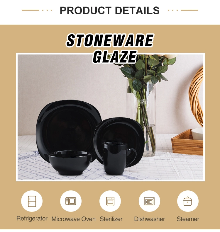 Hot Selling Plates Ceramic Tableware Set Stoneware Glaze Dinner Set