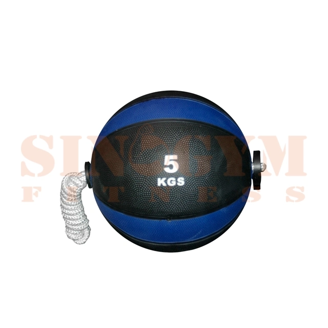 Dual Color Medicine Ball with Rope, Gym Exercise Ball