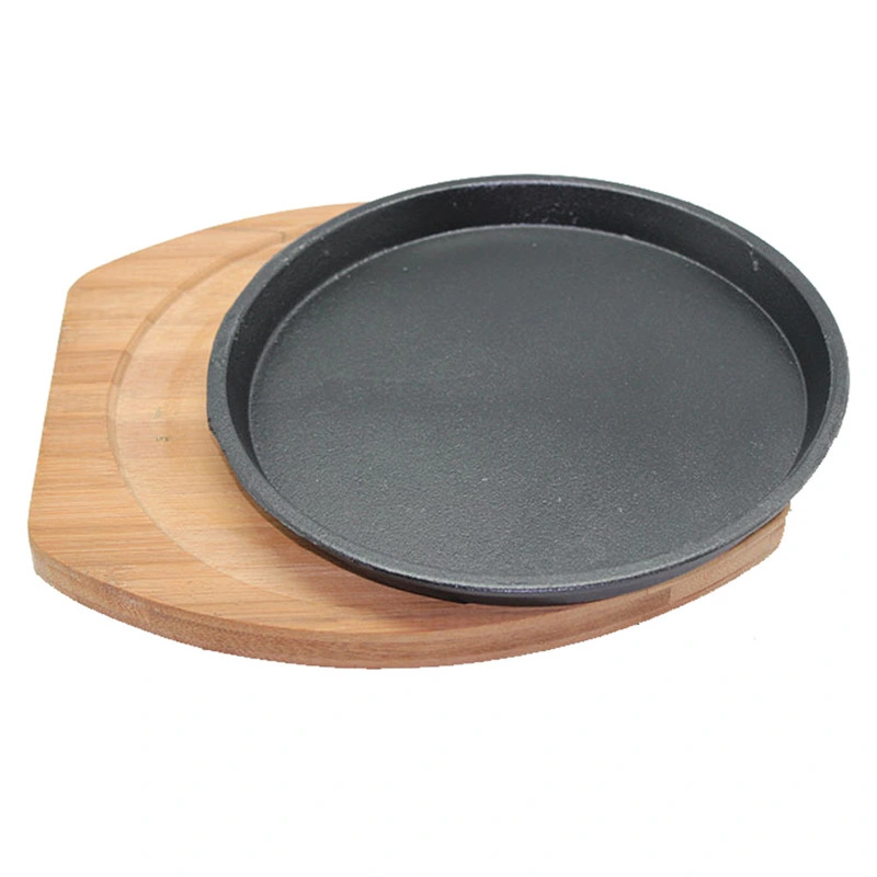 Cast Iron Round Fajita Pan, Cast Iron Teppanyaki Plate, Japanese Cast Iron Cookware