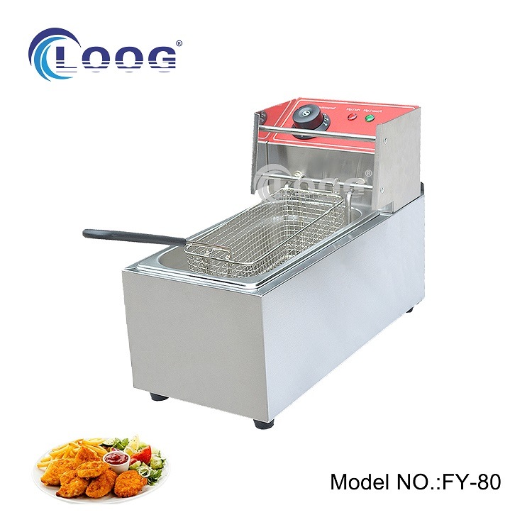 Goodloog Commercial Single Cylinder Electric Fryer Donut Oil Fryer Commercial Electric Potato Chip Fryer Commercial Deep Fryer for Sale