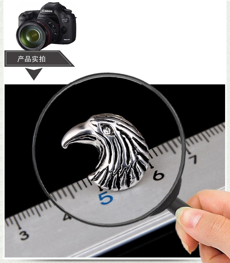 Fashion Stainless Steel Screw Animal Head Dumbbell Studs Mens Punk Eagle Stud Earrings