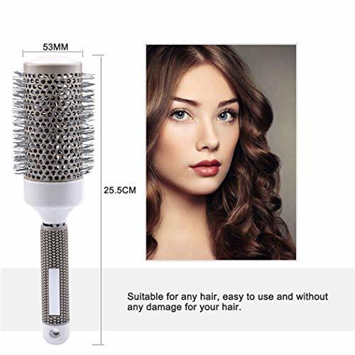 Round Thermal Brush Set, Professional Nano Ceramic & Ionic Barrel Hair Styling Blow Drying Curling Brush, 5 Different Sizes