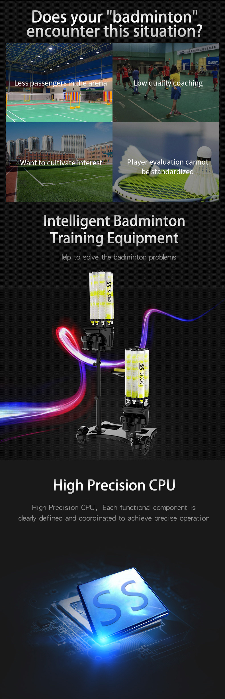 Gym Equipment About Badminton Machine for Training