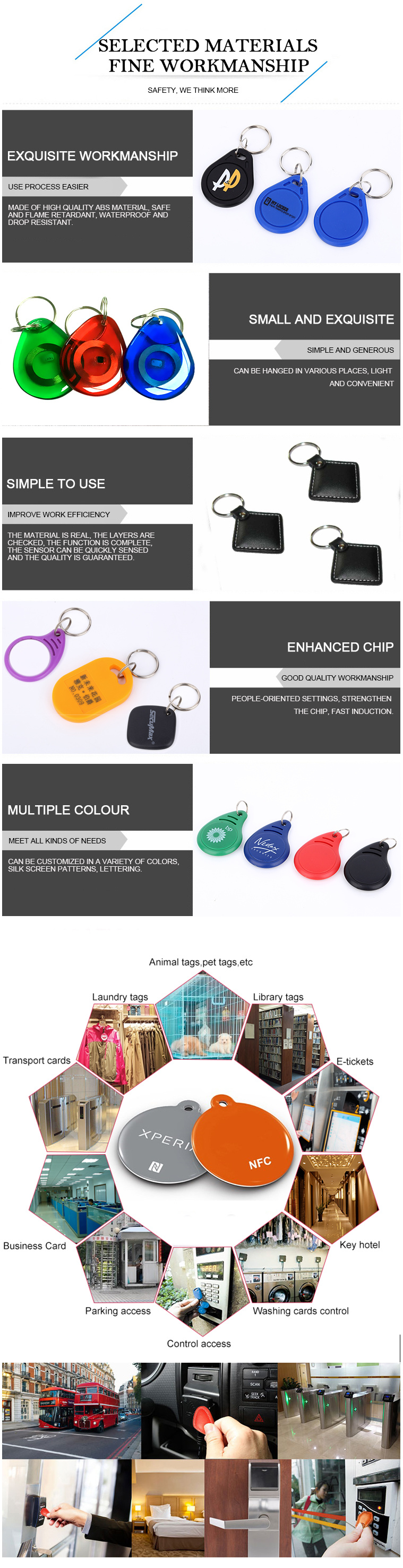 Fudan FM08 Heat Resistance Gym RFID Key Tags