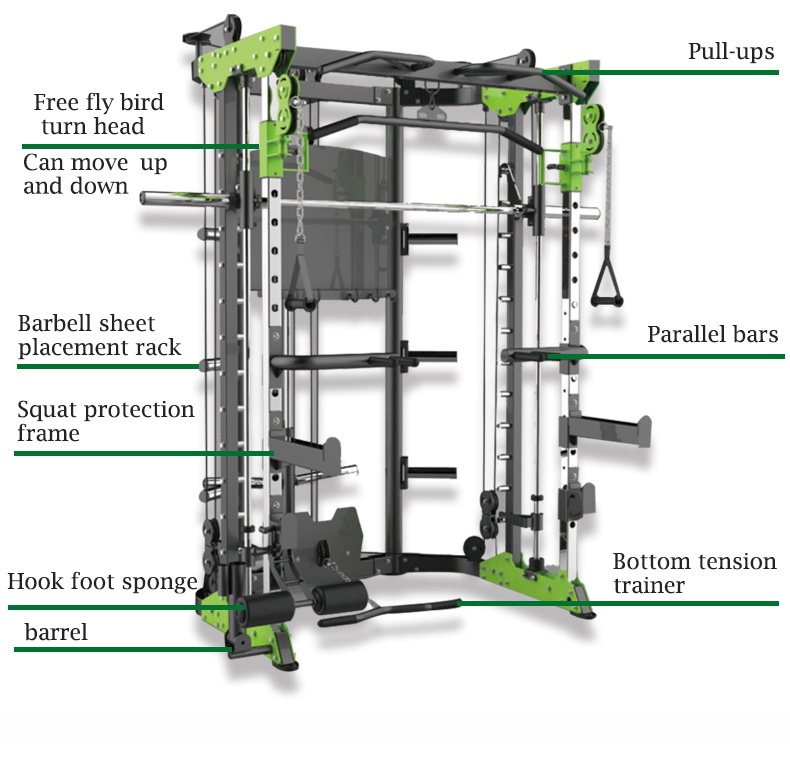 Best Quality Commercial Gym Equipment / Home Functional Trainer Smith Machine