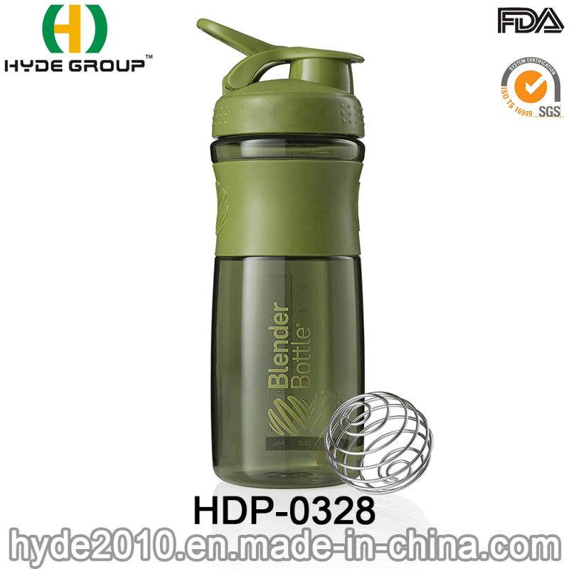 Portable Gym 800ml Plastic Sport Shaker Bottle (HDP-0328)