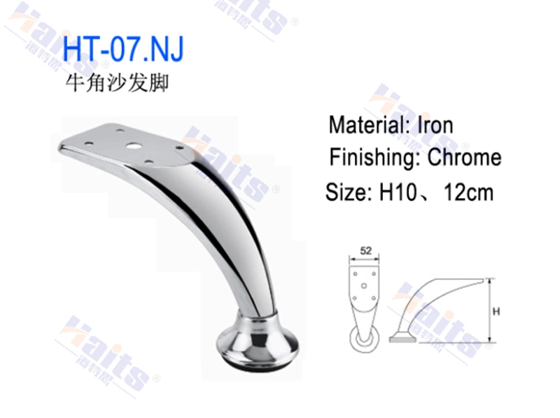 Heavy Duty Adjustable Feet Cast Iron Furniture Chrome Sofa Feet