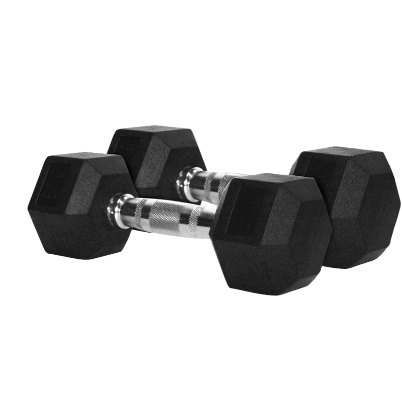 Rubber Coated Solid Steel Cast Hex Weights Dumbbells 5kg/10kg/20kg/25kg/50kg