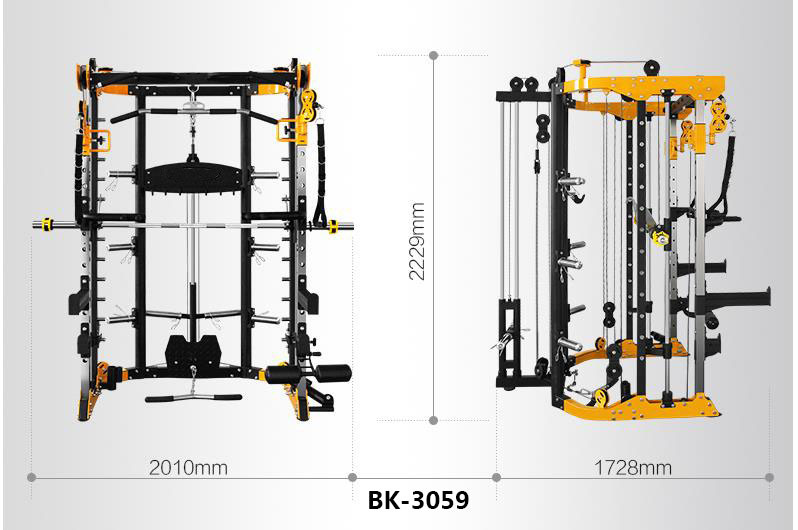 High Quality Multifunctional Functional Smith Trainer Smith Machine Gym Equipment Bk-3059